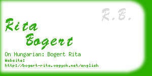 rita bogert business card